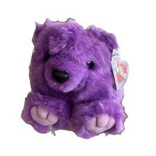Puffkins Purple Bear Plush Violet With Tags Vintage 1994