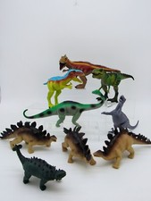 Assorted Jurassic Dinosaur Figures Lot of 9 - T-Rex, Raptor, Stegosaurus, More