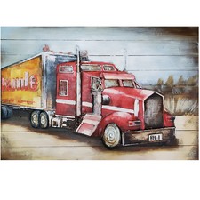 Quadro tridimensionale Moderno Design in Rilievo Truck 3D 82x120 cm Fatto a Mano