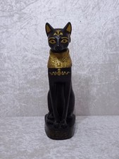hKR9rq - Ägyptische Bastet Katzen Figur Kunstmasse Gips - Vintage-Design - 31 cm