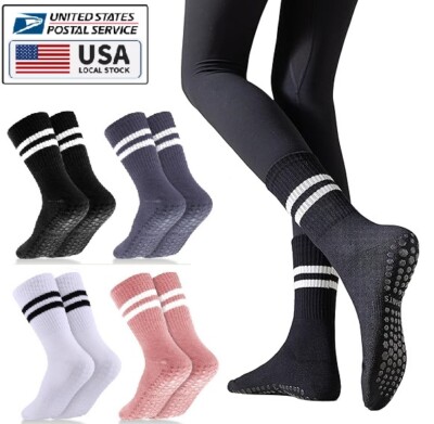 Pilates Grip Socks for Women Yoga Non-slip Stockings Ballet Gym
