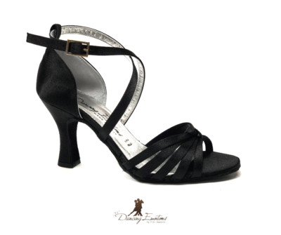 SCARPA DA BALLO DONNA SALSA LATINO TANGO IN RASO NERO TACCO 7 CM | eBay