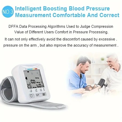 Digital LCD Wrist Blood Pressure & Pulse Monitor – Automatic, 4-User Memory, Ac - Picture 2 of 7
