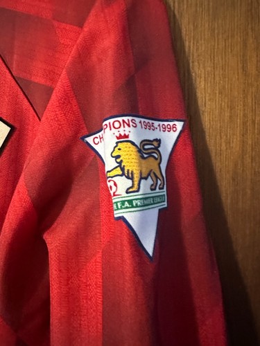 BNWT Original Manchester United 1996 1997 Long Sleeve #7 CANTONA M shirt B2689 - Picture 5 of 9