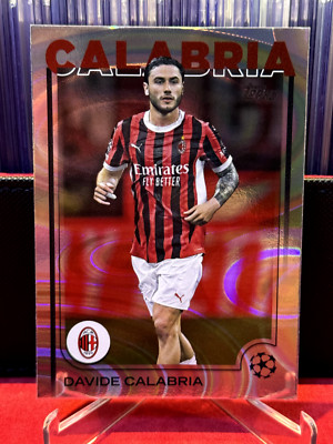 Topps UCC 2024-25 DAVIDE CALABRIA Rain Drops Refractor AC MILAN #82