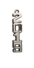 Vertical Silver Graduation Year Charms