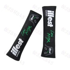 Black Jdm Illest Bride Seat Belt Cover Shoulder Pads Embroidery For Honda X2 New