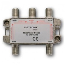 Partitore SAT/TV 4 uscite Metronic 436304 Connessione di tipo "f"