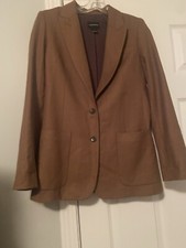 Club Monaco Brown Wool Blend Two Button Blazer Jacket Size 2