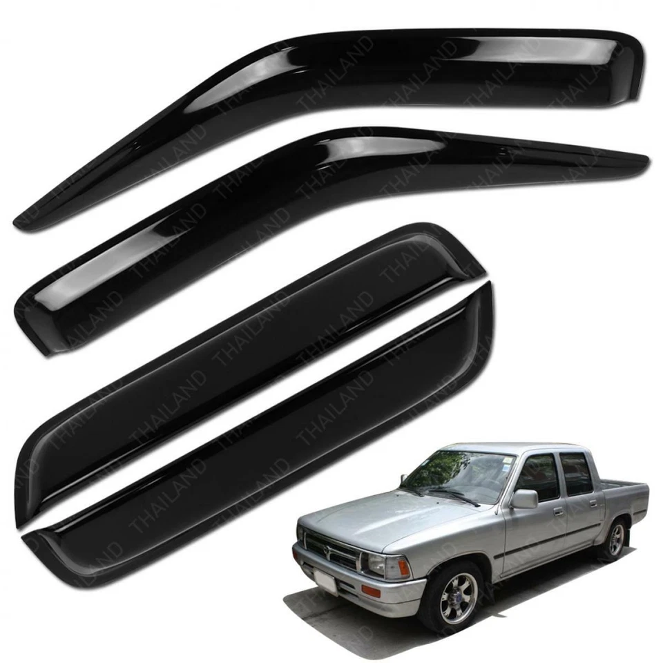 Toyota Hilux Mighty X 4 Doors Wind Deflector Weather Guard Black Fits 1992 1997 - image 3 of 4