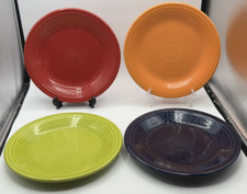 4 Fiesta Homer Laughlin 10.5" Dinner Plates Mixed Various Colors