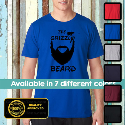 Grizzly Beard Tshirt - Funny Tshirt - Fear the beard - With great beard Tshirt