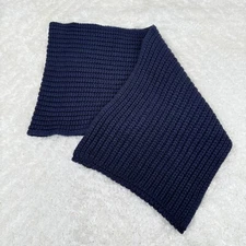 J Crew Women's Navy Knit Infinity Scarf Lambswool Cashmere Winter Capsule