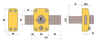 Lince Weld High Security Heavy Duty Euro Gate Slide Bolt Lock Wrought
