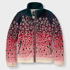 Du.luth Women's AKHG Kindler Pile Fleece Full Zip Jacket, Rainbow Trout | NEW