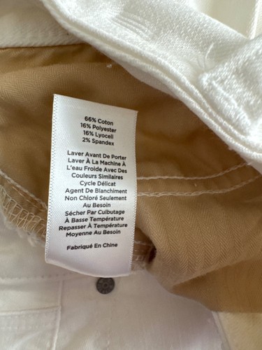 Talbots Womens ivory Button-Front Denim Skirt Size 12 stretch - Picture 5 of 5