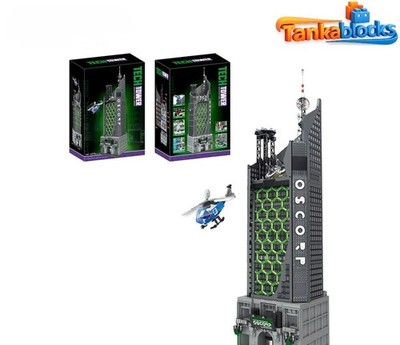 MOC Amazing Spider-Man Oscorp Tower building blocks 6735 pcs Christmas gift
