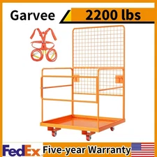 2200 LBS 45" x 43" Forklift Safety Cage Heavy Duty Steel Forklift Man Basket 