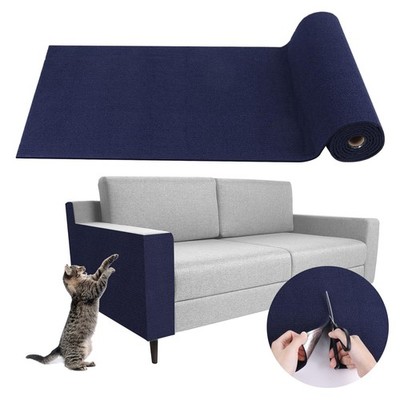 Dark Blue 78.7x15.8 Inch Climbing Cat Scratcher Mat Post Carpet Self Adhesive