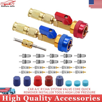 #ad Car A C R134A System Valve Core Quick Remover Installer Tools High Low Pressure $13.89