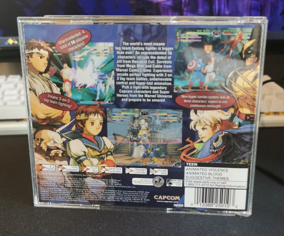 Marvel Vs Capcom 2 (Sega Dreamcast, 2000) Tested Rare Capcom - Imagen 2 de 3
