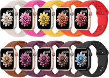 10 Pack Silicone Bands Compatible with Apple Watch 38Mm 40Mm 41Mm 42Mm 44Mm 45Mm