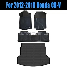 For 2012-2016 Honda CR-V CRV TPE Floor Mats Trunk & Cargo Liners 3D All Weather