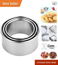 Stainless Steel 3-Piece Cookie Cutter Set – Durable & Dishwasher Safe