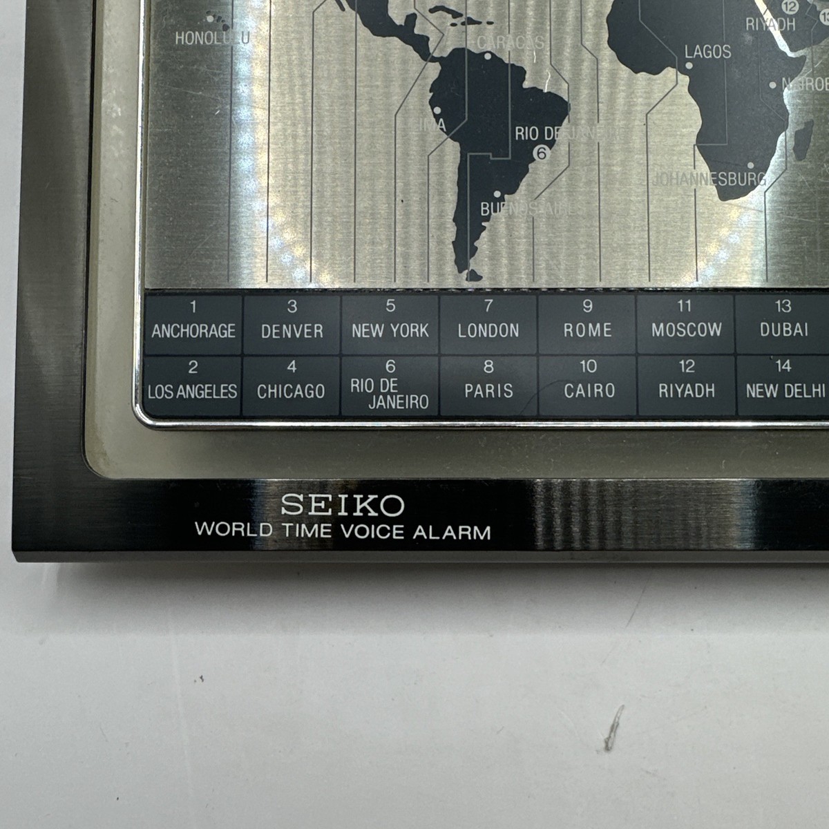 セイコーworld time voice alarm Vintage SEIKO World Time Voice Talking Alarm International