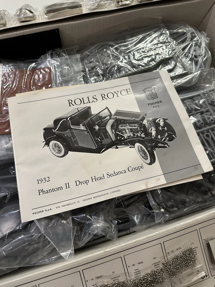 Pocher 1/8 比例模型汽车套件 1932 年劳斯莱斯 Phantom II Sedanca Coupe 未制造 — 第 3/4 张图片