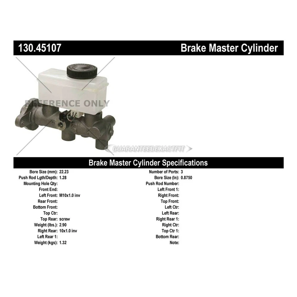 适用于马自达 RX-7 1987 1988 Centric Brake Master 圆筒式真空吸尘器 TCP — 第 3/3 张图片