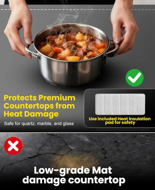 Alfombra calculadora extra grande 43"x16" con base aislante para buffet y cocina Foto 2 de 4