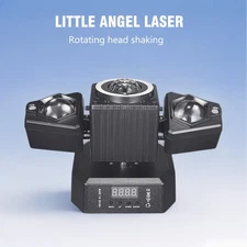 Moving Head Party Light Rotating Disco Ball Laser Beam Strobe Remote DMX