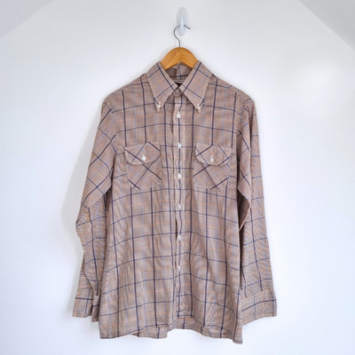 Vintage Levi's Panatela Hemd 70er Medium Kariert Kariert Herren 1977 Western Selten Top