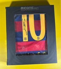 LIONEL MESSI BACK SIGNED FC BARCELONA 2015-16 HOME Shirt Authenticated by Icons
