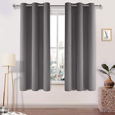 Blackout Curtains for Bedroom Curtains 63 Inch 42"W x 63"L Pack of 2 Grey