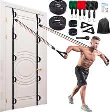 Portable Door Band Resistance Workout Equipment, Easy to Install and Nail-Free