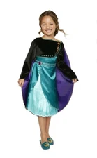 DISNEY FROZEN QUEEN ANNA CHILD COSTUME SIZE XS 3T- TEAL HALLOWEEN FREE SHIPPING 