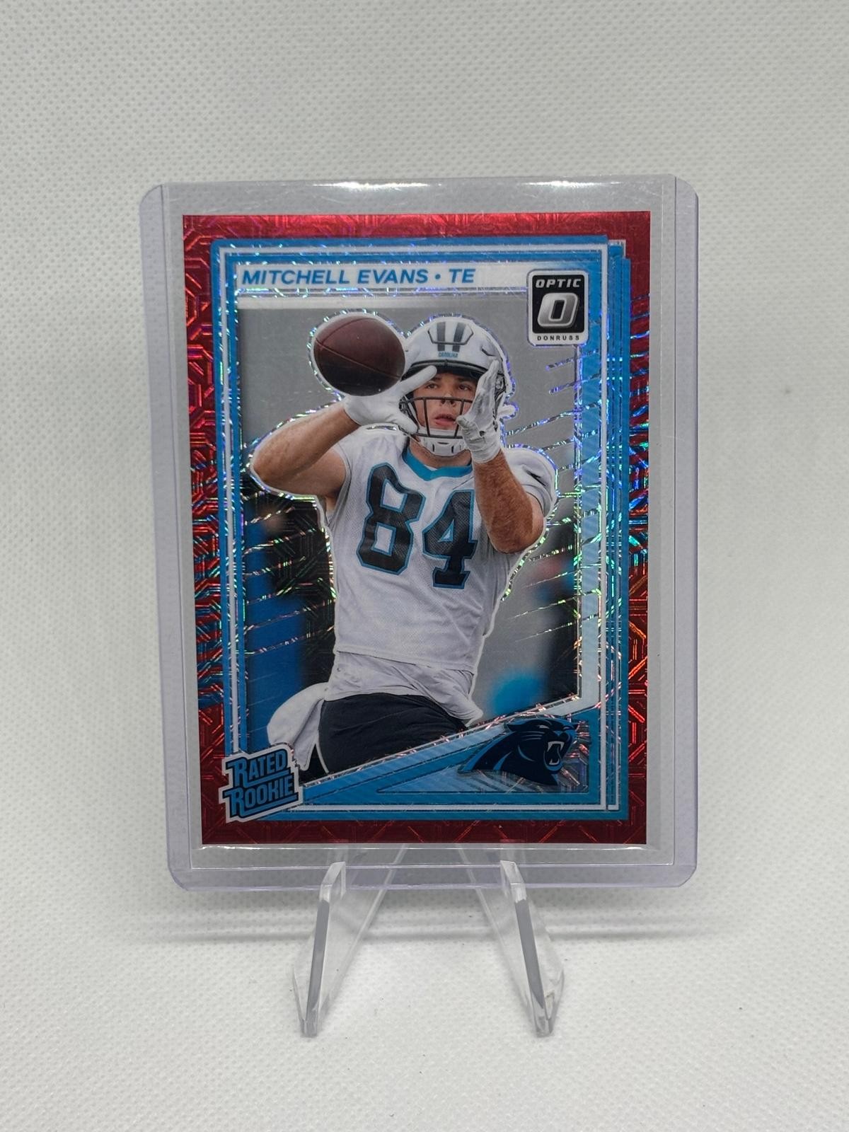 2025 Donruss Optic #254 Mitchell Evans Red Mojo