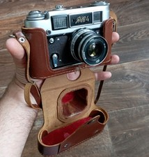 Vintage USSR Rangefinder Camera FED 4 with Industar-61 L/D Lens Leather Case