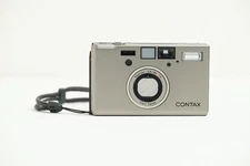 Double Teeth [ N MINT w/ Case ] Contax T3 Titan Silver Point & Shoot From JAPAN
