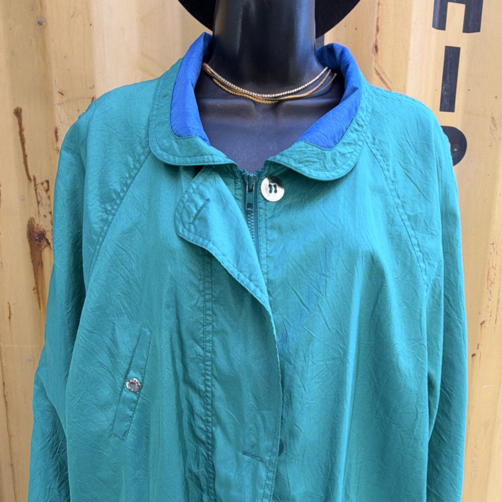 Green Mid-Length Women's Lined Solid Long Sleeve … - image 2