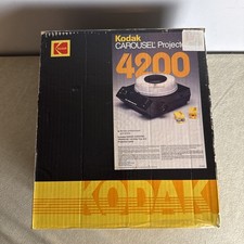 KODAK Carousel 4200 Slide Projector W Remote, Lens 140 Slide Tray Box