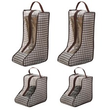 NAFJYR 4 Pcs Boot Storage Bag, Portable Waterproof and Transparent  Brown