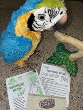 Hasbro Furreal Squawkers Mccaw Parrot Works Perch Papers No Remote