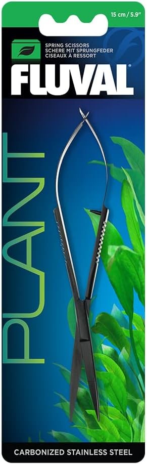 Curved Fish Fluval Plant Scissors Aquascaping Fish Tank Curved Spring Loaded Steel ...