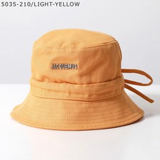 JACQUEMUS Bucket Hat LE BOB GADJO  Women's Men's Cotton Hat Light Yellow only