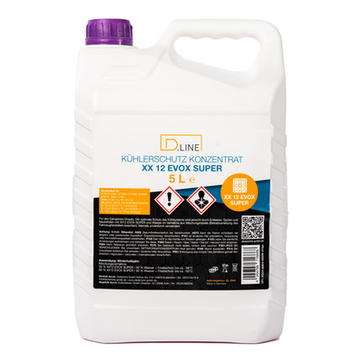 D.LINE Kühlerfrostschutz ANTIFREEZE XX 12 EVOX SUPER (Violett) Konzentrat 5 Lite
