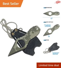 Digital Camo MT-588 Neck Knife - 4.25" Stainless Steel for Bushcrafting & Hiking