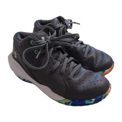 Under Armour Boys Jet 21 Basketball Shoes Sneakers Size 2.5Y 3024794-111 Gray 
